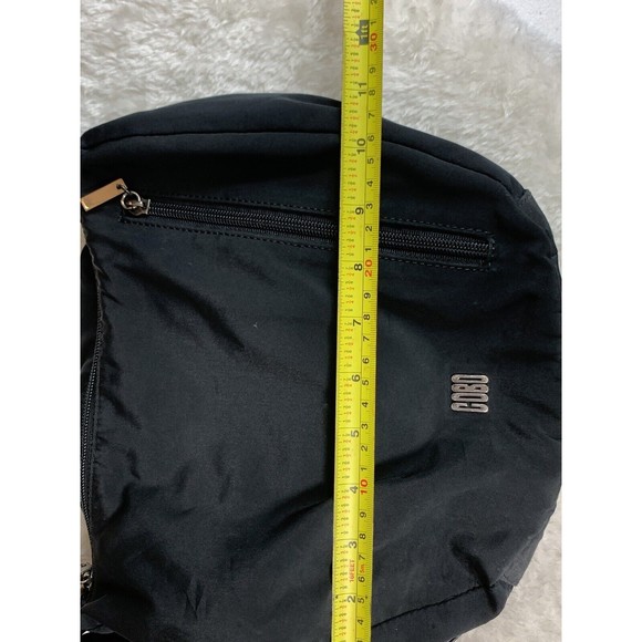 COBO INTERNATIONAL handbag satchel Logo Canvas silver Hardware black leather - Picture 12 of 16